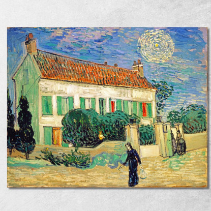 Notte Alla Casa Bianca Vincent van Gogh vvg96 quadro stampato su tela