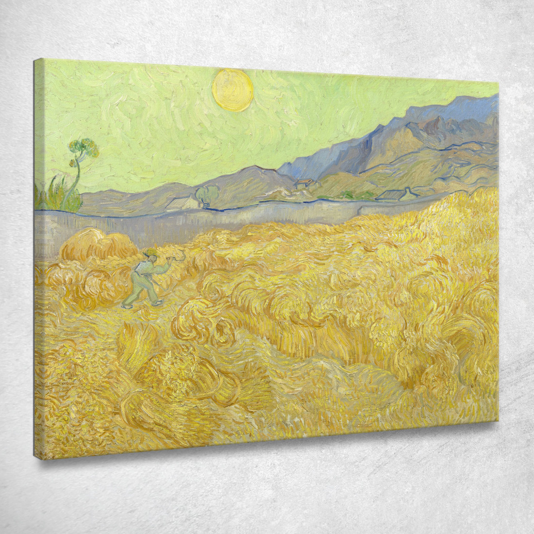 Campo Di Grano Con Un Mietitore Vincent van Gogh vvg106 quadro stampato su tela