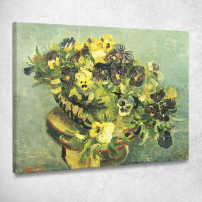 Cesto Di Viole Del Pensiero Vincent van Gogh vvg114 quadro stampato su tela