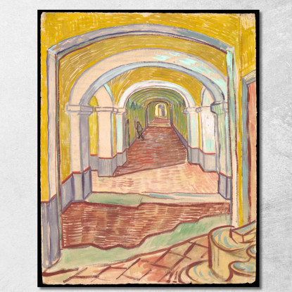 Corridoio Nel Manicomio Vincent van Gogh vvg117 quadro stampato su tela