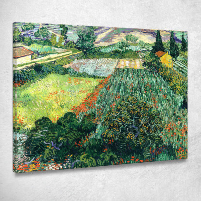 Campo Con Papaveri Vincent van Gogh vvg125 quadro stampato su tela