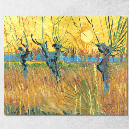 Pollard Salici Al Tramonto Vincent van Gogh vvg152 quadro stampato su tela