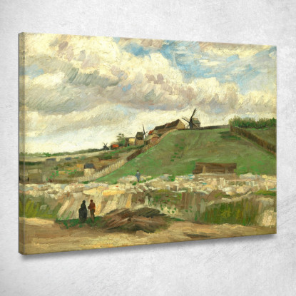 La Collina Di Montmartre Con Cava Di Pietra Vincent van Gogh vvg170 quadro stampato su tela