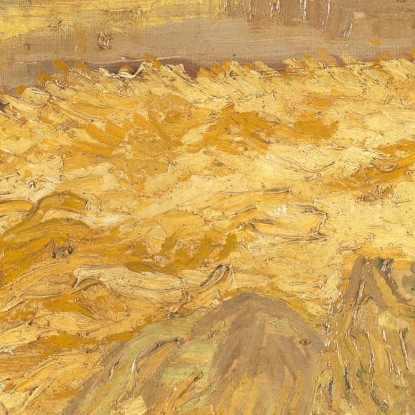 Campo Di Grano Con Mietitrice E Sole Vincent van Gogh vvg183 quadro stampato su tela