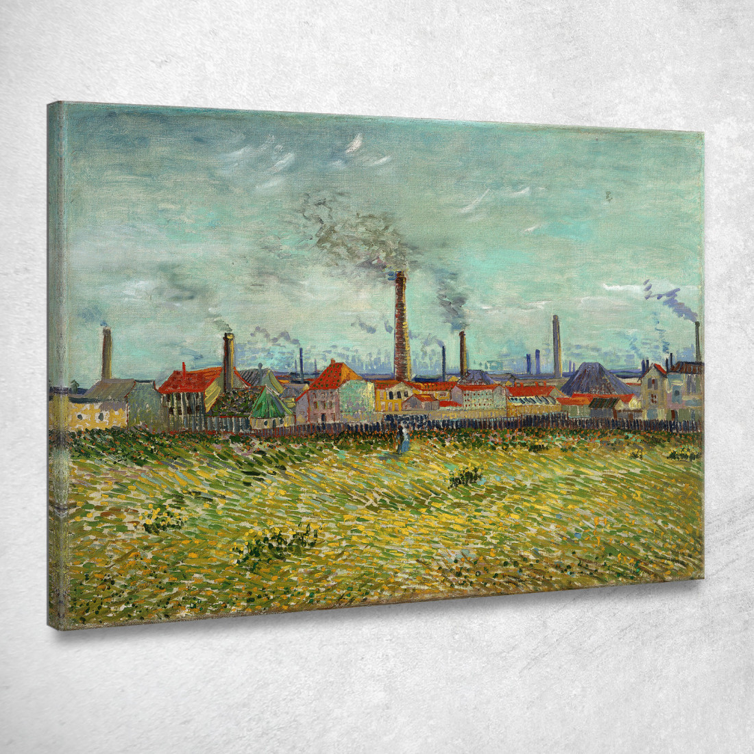 Fabbriche A Clichy Vincent van Gogh vvg209 quadro stampato su tela