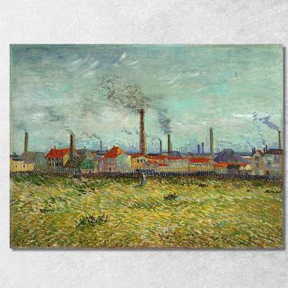 Fabbriche A Clichy Vincent van Gogh vvg209 quadro stampato su tela