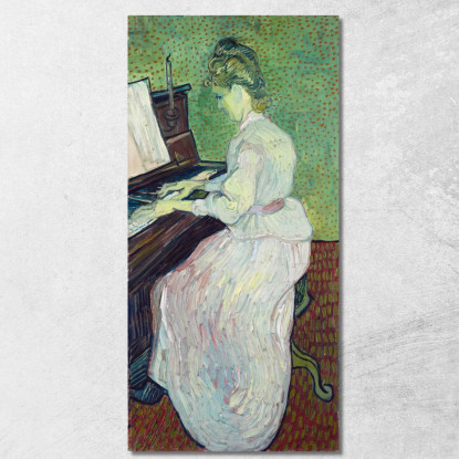 Marguerite Gachet Al Pianoforte Vincent van Gogh vvg241 quadro stampato su tela