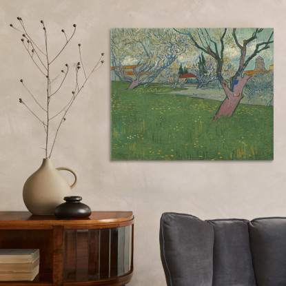 Frutteti In Fiore Vista Arles Vincent van Gogh vvg251 quadro stampato su tela