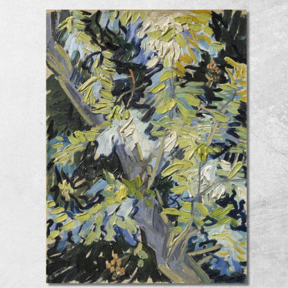 Rami Di Acacia In Fiore Vincent van Gogh vvg317 quadro stampato su tela