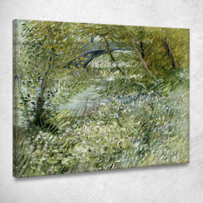 Riva Del Fiume In Primavera Vincent van Gogh vvg325 quadro stampato su tela