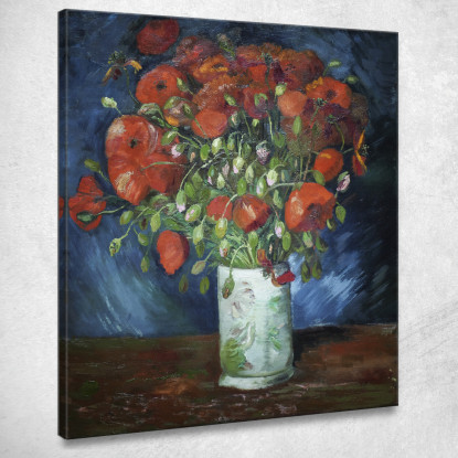 Vaso Con Papaveri 1886 Vincent van Gogh vvg332 quadro stampato su tela