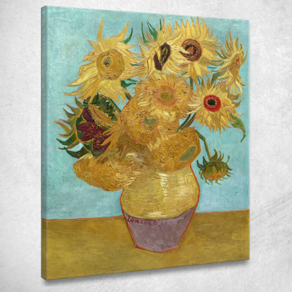 Vaso Con Dodici Girasoli Vincent van Gogh vvg333 quadro stampato su tela