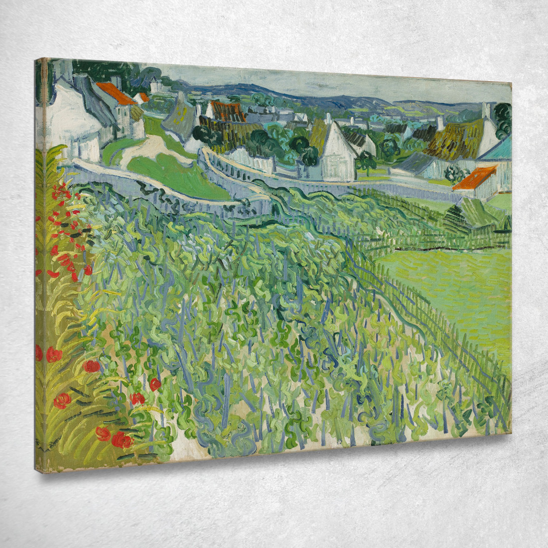 Vigneti Ad Auvers Vincent van Gogh vvg334 quadro stampato su tela