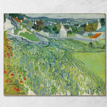 Vigneti Ad Auvers Vincent van Gogh vvg334 quadro stampato su tela