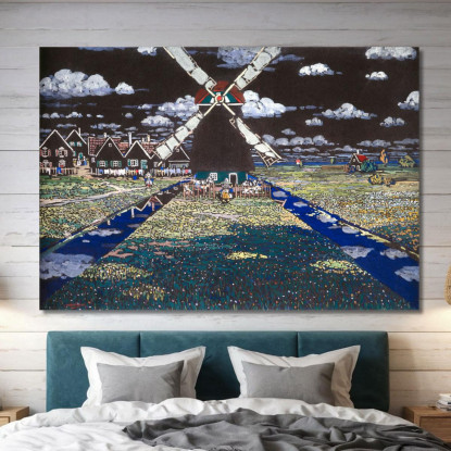 Mulino In Olanda 1904 Wassily Kandinsky wk1 quadro stampato su tela
