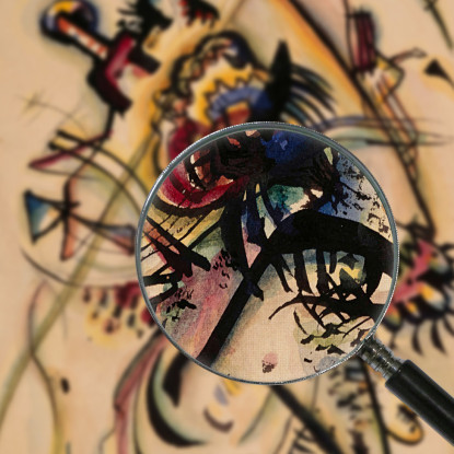 A Una Voce Con Una Sola Voce 1916 Wassily Kandinsky wk7 quadro stampato su tela