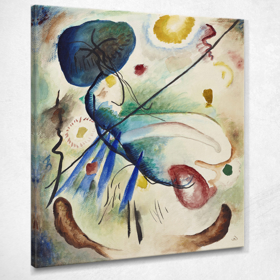 Acquerello Con Tratto Wassily Kandinsky wk11 quadro stampato su tela