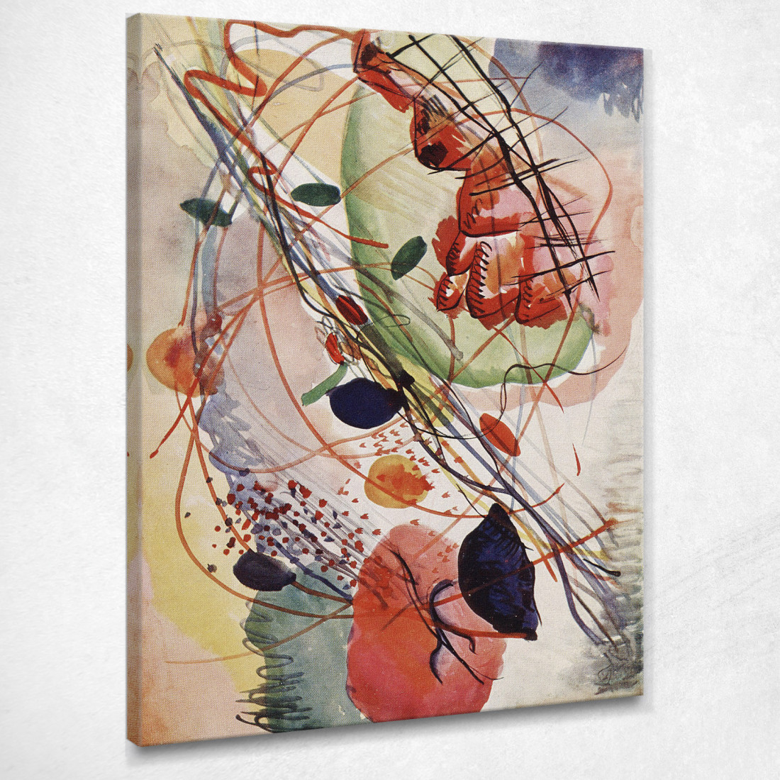 Acquerello Wassily Kandinsky wk13 quadro stampato su tela