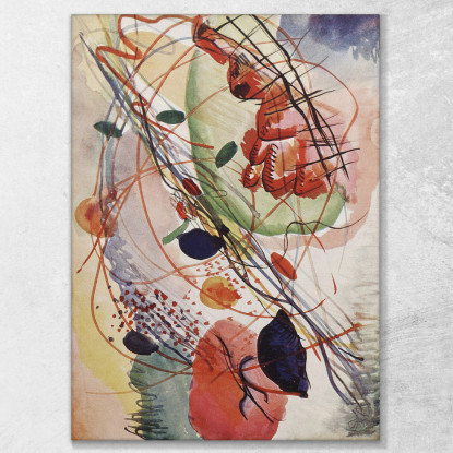 Acquerello Wassily Kandinsky wk13 quadro stampato su tela