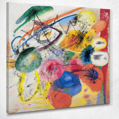 Tratti Neri I Wassily Kandinsky wk22 quadro stampato su tela