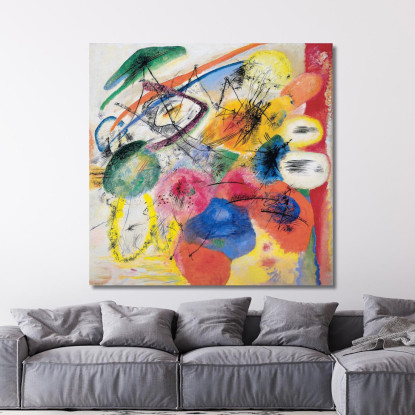 Tratti Neri I Wassily Kandinsky wk22 quadro stampato su tela