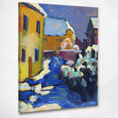 Cimitero E Canonica A Kochel Wassily Kandinsky wk29 quadro stampato su tela