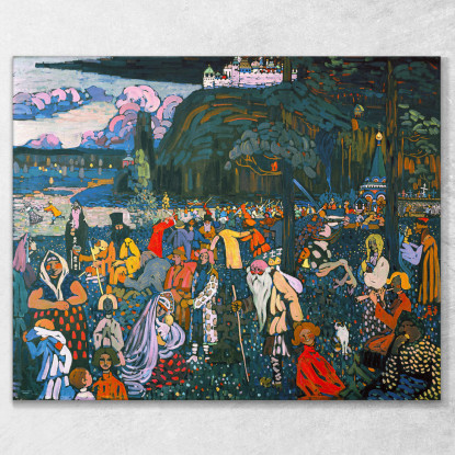 Vita Colorata 1907 Wassily Kandinsky wk33 quadro stampato su tela