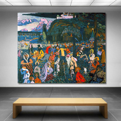 Vita Colorata 1907 Wassily Kandinsky wk33 quadro stampato su tela