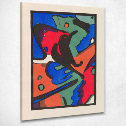 Il Cavaliere Azzurro 2 Wassily Kandinsky wk45 quadro stampato su tela