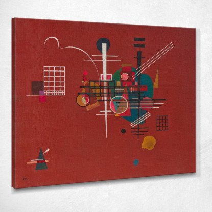 Rosso Opaco Wassily Kandinsky wk54 quadro stampato su tela