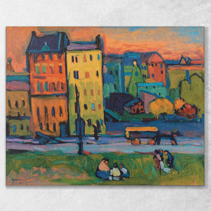 Case A Monaco Di Baviera Wassily Kandinsky wk76 quadro stampato su tela