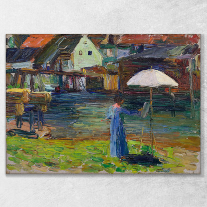 Kallmünz Gabriele Münter Dipinto I Wassily Kandinsky wk103 quadro stampato su tela