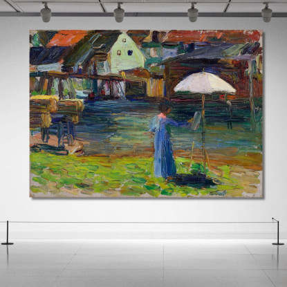 Kallmünz Gabriele Münter Dipinto I Wassily Kandinsky wk103 quadro stampato su tela