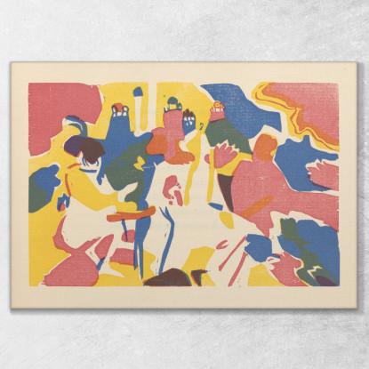 Suona Pl.19 Wassily Kandinsky wk134 quadro stampato su tela