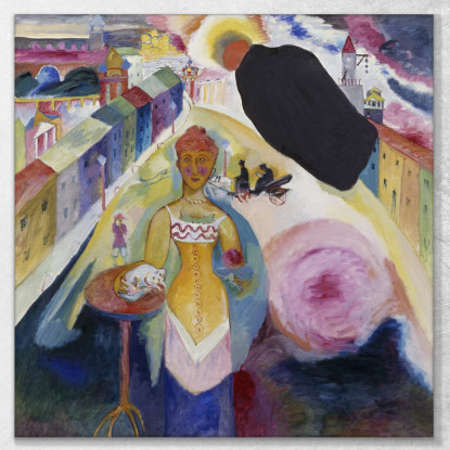 Signora A Mosca Wassily Kandinsky wk144 quadro stampato su tela