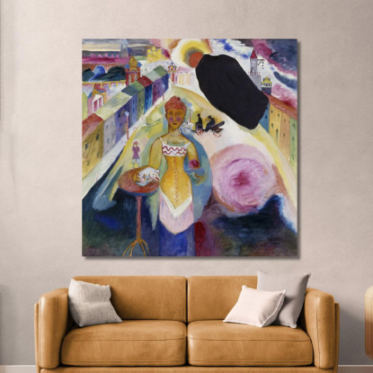 Signora A Mosca Wassily Kandinsky wk144 quadro stampato su tela