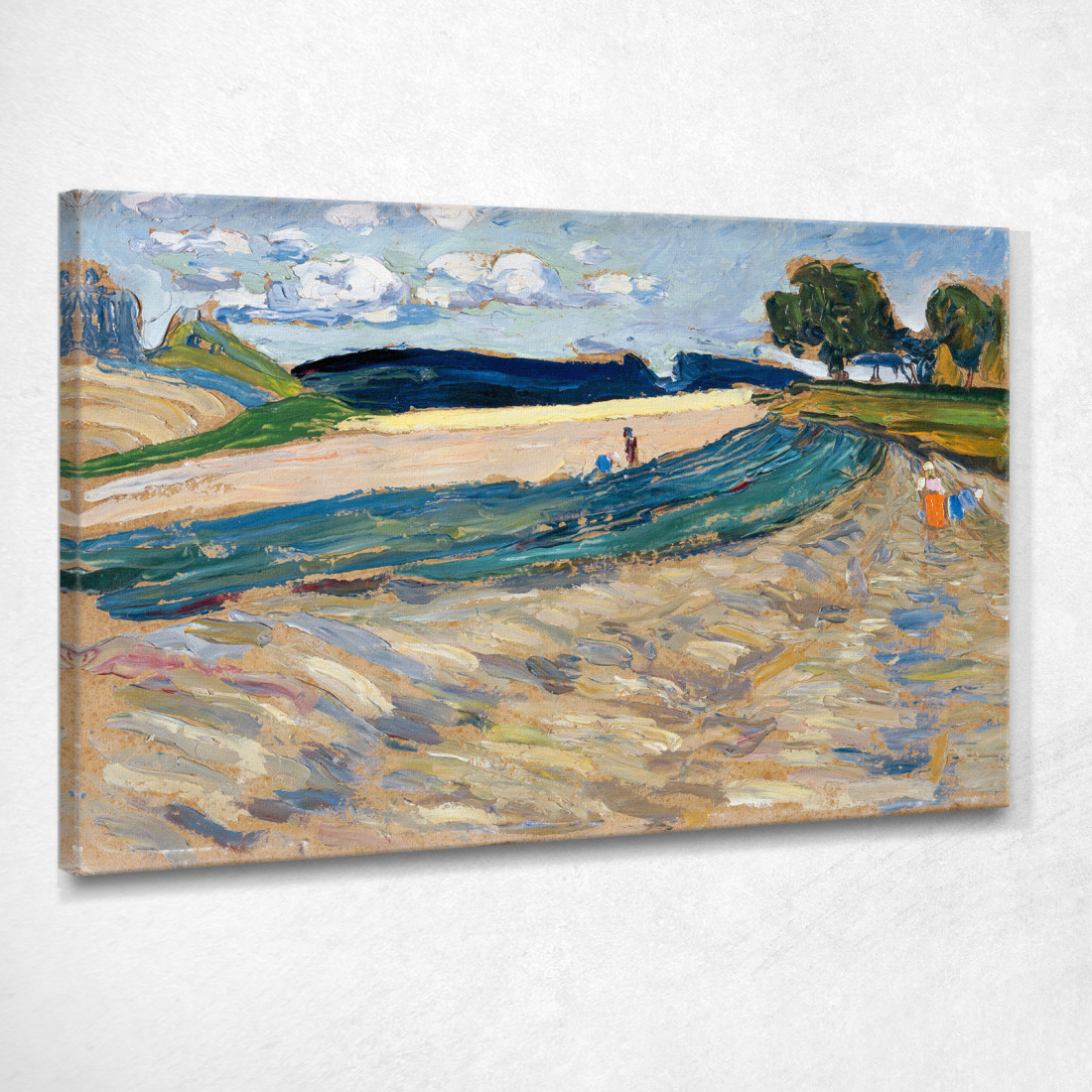 Paesaggio Con Campo Giallo Wassily Kandinsky wk145 quadro stampato su tela