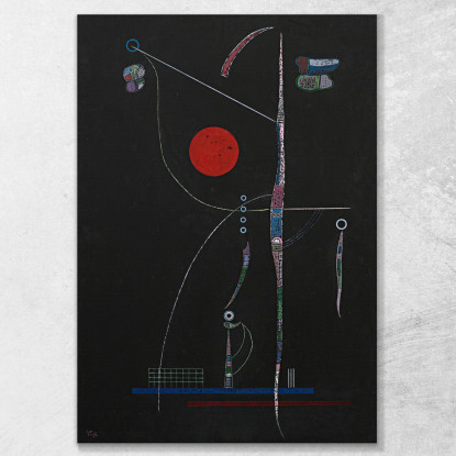 Accento Rosso Wassily Kandinsky wk156 quadro stampato su tela