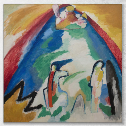 Montagna Wassily Kandinsky wk159 quadro stampato su tela