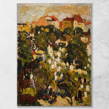 Monaco Di Baviera Il Cimitero Del Nord 1903 Wassily Kandinsky wk162 quadro stampato su tela