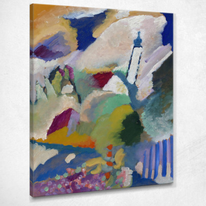 Murnau Con La Chiesa I Wassily Kandinsky wk163 quadro stampato su tela