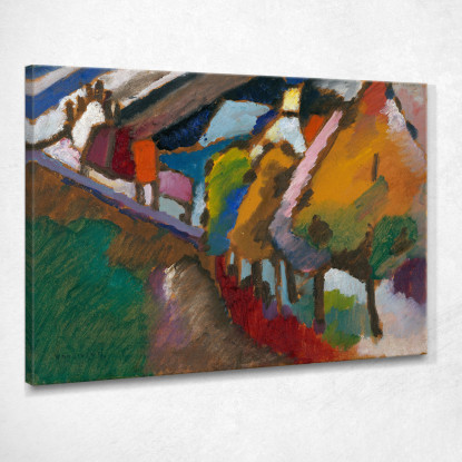 Castello E Chiesa Di Murnau Wassily Kandinsky wk165 quadro stampato su tela