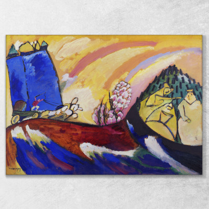 Dipingere Con La Troika Wassily Kandinsky wk183 quadro stampato su tela