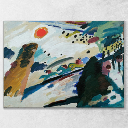 Paesaggio Romantico Wassily Kandinsky wk200 quadro stampato su tela