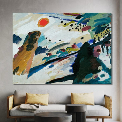 Paesaggio Romantico Wassily Kandinsky wk200 quadro stampato su tela