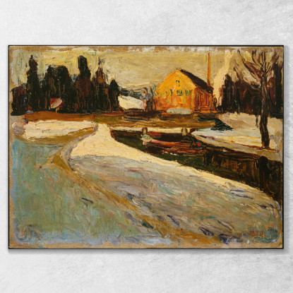 Schwabing Sole Invernale 1901 Wassily Kandinsky wk205 quadro stampato su tela