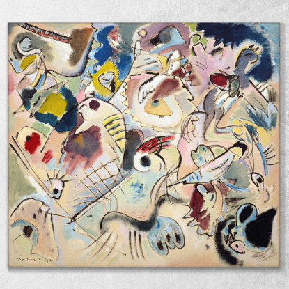 Schizzo 160A Wassily Kandinsky wk209 quadro stampato su tela