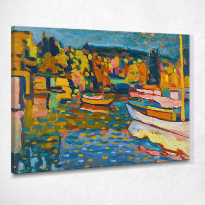 Studio Per Il Paesaggio Autunnale Con Le Barche Wassily Kandinsky wk221 quadro stampato su tela