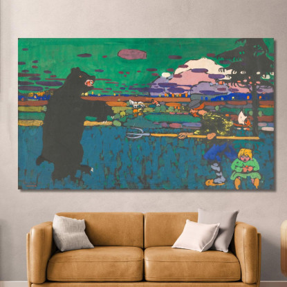 L'Orso Wassily Kandinsky wk229 quadro stampato su tela