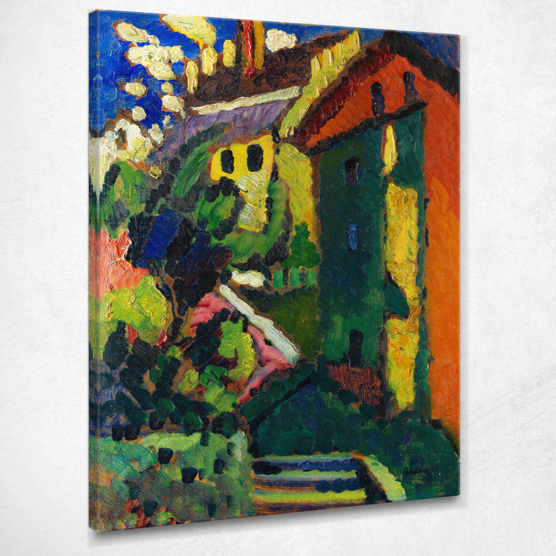 Scale Al Castello Di Murnau Wassily Kandinsky wk237 quadro stampato su tela